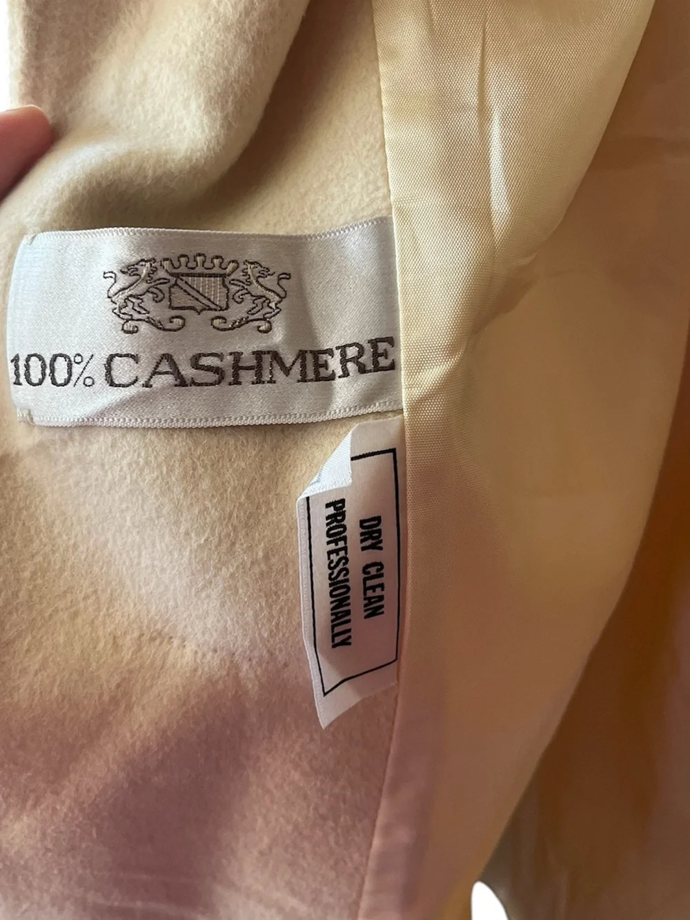 Vintage 100% Cashmere Long Coat | Cream | Tailored Duster / Maxi